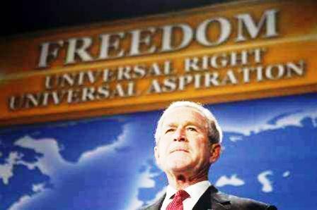 الرئيس بوش يلقي كلمة حول اجندته للحرية يوم الخميس الماضي